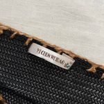 Black open knit off the shoulder sweater with tan blanket stitching Size XS Photo 1