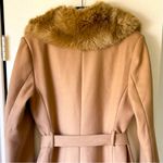 Aritzia  Wilfred Waldorf Coat Faux Fur Wool Belted Camel Large EUC Photo 7