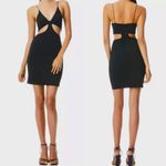 Alice + Olivia  Womens Black Havana Cutout Mini Dress Size 12 Vacation‎ NEW Photo 1