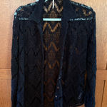 Free People  crochet sun down sheer button down collared cover up Photo 0