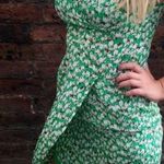 Moulinette Soeurs Anthropologie green and brown tulip print dress Photo 0