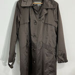 Apt. 9 Womans  Size XL Brown Button Up Lined Trench Coat Photo 0