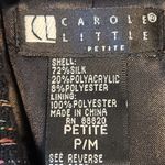 Carole Little Silk Blend Boucle Tweed Fringe Blazer Jacket Size Petite Medium Pink Photo 4