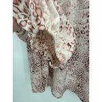 Ophelia Roe Top Women 1X Pink Cream Cheetah Print V-Neck Long Sleeve Blouse Photo 3