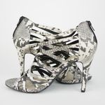 Madden Girl Women's 7.5 Gray & beige snake print high heel sandals shoes DALISSA Photo 6