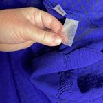 Julia Jordan  textured royal blue scalloped dress small Photo 4