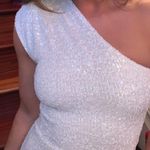 Nookie  Treasure‎ White Sequin One Shoulder Cocktail Jumpsuit Medium Photo 4