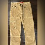 Miss Sixty  VTG Women’s Corduroy Beige Cargo w Zipper Flared Legs 29 Photo 3