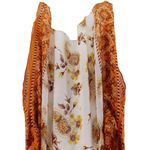 Nicole Miller NEW  Orange Floral Vacation Resort Island Swim Coverup Kimono OS Photo 5