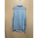 BB Dakota Womens Chambray Sleeveless Shirt w/ Sleeves Light Wash Denim Size L Photo 1
