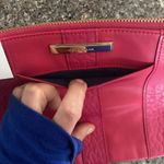 Cole Haan  | Hot Pink Genuine Pebble Grain Leather Clutch Wristlet Makeup Bag NWT Photo 3