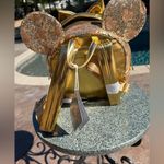 Disney Loungefly Collectible Gold Sparkles With Minnie Ears & Gold Bow&Hardware Photo 4
