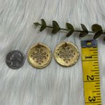 Vintage enamel filigree deep blue earrings Gold Photo 3