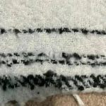 Black and white plaid fuzzy infinite scarf Photo 4