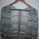 Rachel Zoe Nic & Zoe M Oversized Knit Earth Colors Striped Open Cardigan Duster Top Photo 5