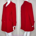 Larry Levine NWT women's wool blend red funnel neck coat, size M Photo 3