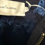 NWT Marquise Almeida denim Navy Blue flare/Raffle jeans with frayed hem Size XS Photo 3