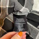 Alice + Olivia Black Grey Longsleeve Plaid Tunic Top Button Up Small 6 Photo 2