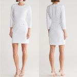 Veronica Beard  White‎ Bridal Dress Channing Mini Gold Buttons Size 12 Photo 1