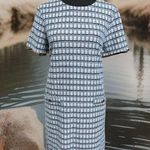 Loft Chic Ann Taylor Dress 10 Tweed Plaid Sheath Pockets Babydoll Sweet Photo 2