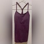 Lululemon Power Y Tank Top Plum Color Removable Pads Size 4 Photo 3