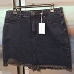 Good American 💕💕 Frayed Hem Denim Miniskirt NWT Photo 6