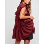 Free People  Baby Blues Tunic Shirt Dress Lace Striped Ruffle Love Combo, XS Photo 7