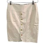 Adrienne Vittadini New cream skirt with gold buttons size 6 Photo 0