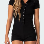 Edikted  Lucia Ribbed‎ Romper Photo 0