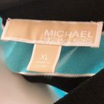 Michael Kors  Sweater Striped Lace-Up V-Neck Knit Top Blue Black Size XL Photo 6