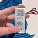 Equipment  Femme Lizza Striped Drawstring Shirt Dress Size 4 blue Long Sleeve Photo 7