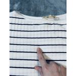 Madewell NWT  Size XL Ribbed Bell Long Sleeve Shirt Striped‎ Black White Causal Photo 4