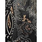 Elementz  Twinset Black Metallic Gold Bronze‎ Paisley Print Collarless Jacket 2X Photo 4