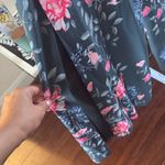 Anthropologie Endless Rose Teal Floral Wide Leg Pants Photo 3