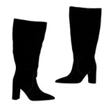 Steve Madden Evey Wide Calf Boots Size 6.5 suede black pointed toe Photo 1