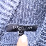Lafayette 148 Navy Blue Cashmere Sleeveless Turtleneck Sweater Vest Top Small Photo 1