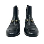 Gucci Jordaan Leather Horsebit Buckle Chelsea Ankle Boots Black Size 37 Photo 2