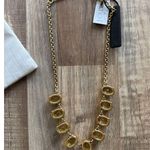 NWT J.Crew Yellow Crystal Tear Drop Jewel Gold Chainlink Necklace Millenail Glam Photo 2