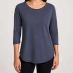 π΅ Sherosa Blue 3/4 Sleeve Tunic Tee Size S Soft Knit Photo 0