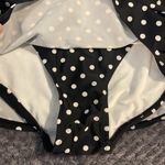 Merona Black Polka Dots Retro Halter Vintage Sweetheart Swimsuit Large GUC #0542 Photo 1