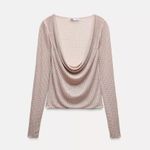 ZARA  Rhinestone Tulle Shirt Photo 0