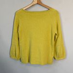 Boden Women's Size 4 100% Cashmere Puff Sleeve Knit Pullover Sweater Yellow Cozy Photo 9