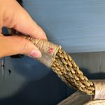 Plinio Visona  Cream Genuine Leather Handbag Purse Alligator Made Italy Photo 2