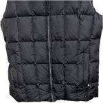 Gap  Black Women Insulted Puffer Vest Size Medium Square Stitch Equestrian Winter Photo 2