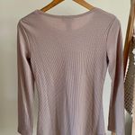 FOR THE REPUBLIC Waffle Knit Thermal Long Sleeve Top in Blush Taupe - S Photo 1