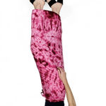 Vintage Y2K Pink Magenta Tie Dye Hippie Festival Wrap Maxi Skirt Photo 3