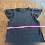 Kate Spade  Black Flutter sleeve Shirt - size XS Photo 3