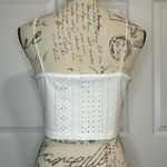 SheIn  Lace Trim Ruched Slim Fit Eyelet Cami CropTop Photo 1