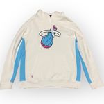 Nike Miami Heat Vice Hoodie Women’s L White Blue Pink NBA Sweatshirt Photo 2