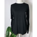 PINK - Victoria's Secret Victoria Secret PINK Black Long Sleeve White Logo Down Arms T-Shirt XS Photo 1